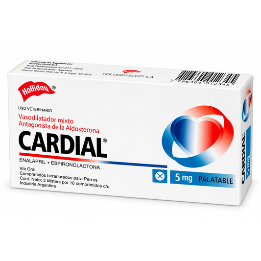 Holliday Cardial 5mg 30 tabletas para perro